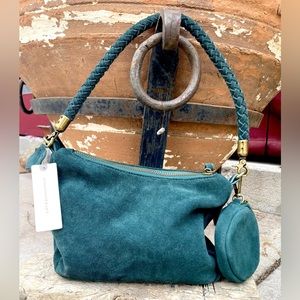 Anthropologie Suede Baguette Bag - NWT